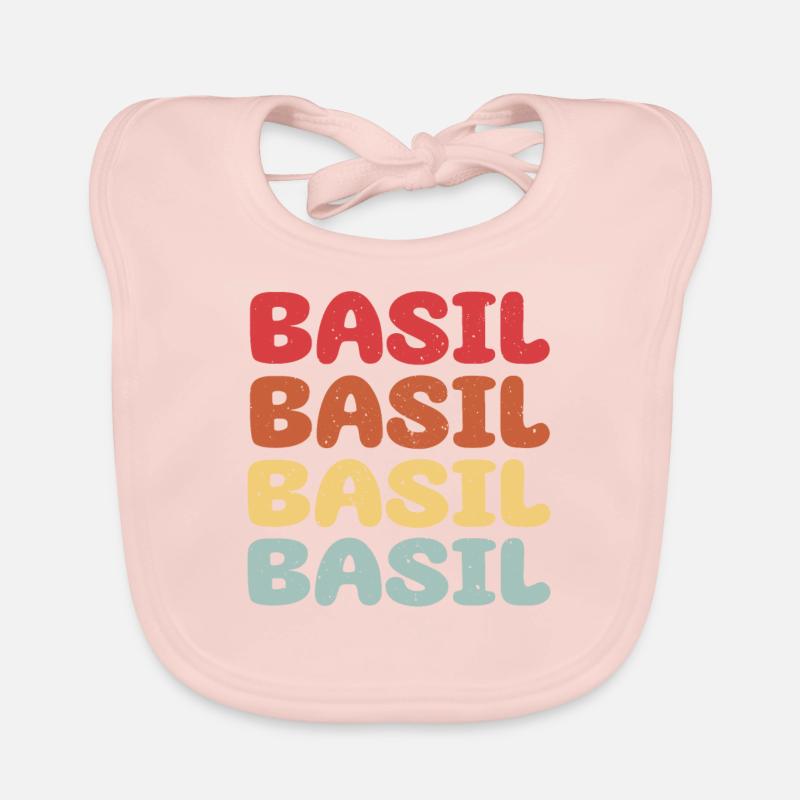Basil font Organic Baby Bibs