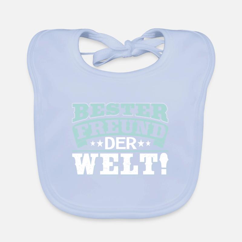 Bester Freund der Welt Geschenk Kumpel Spruch Baby Bio-Lätzchen