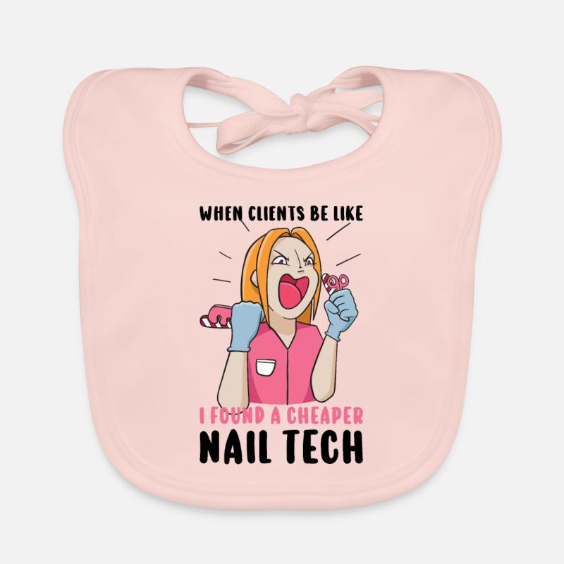 Nail technician Manicurist Polish nail art Organic Baby Bibs