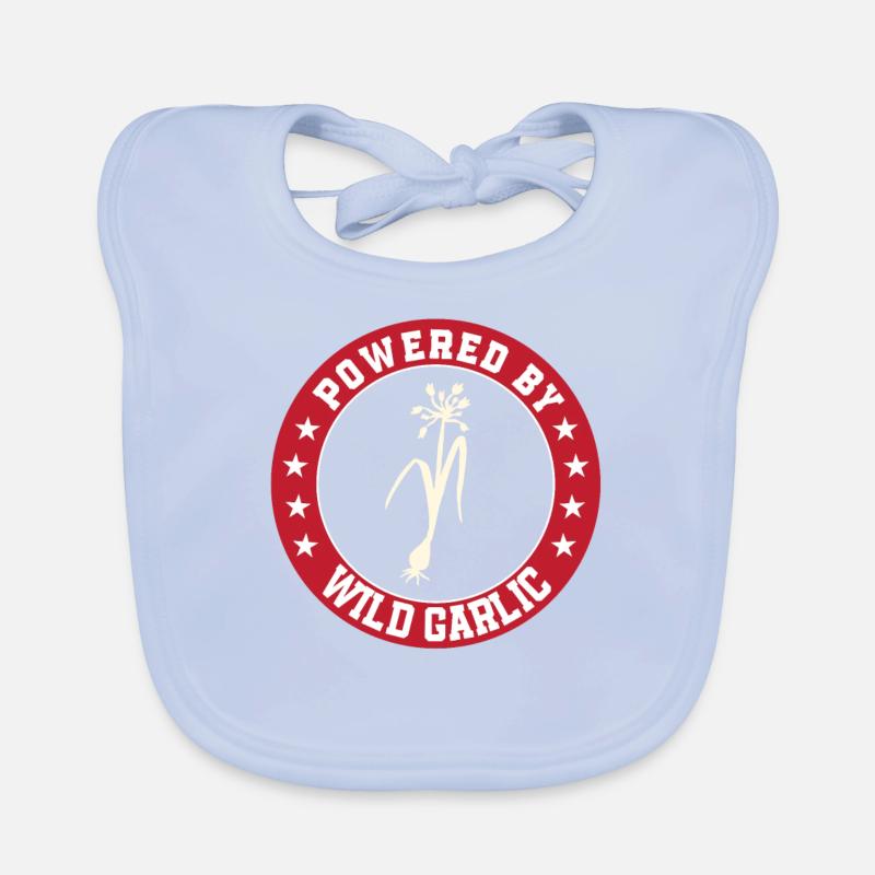 Powered by wild garlic Organic Baby Bibs