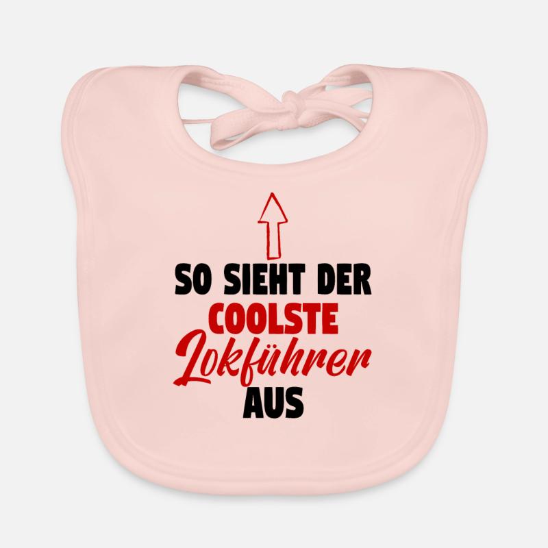 Dampflok Lokführer Eisenbahner Eisenbahn Vater Baby Bio-Lätzchen