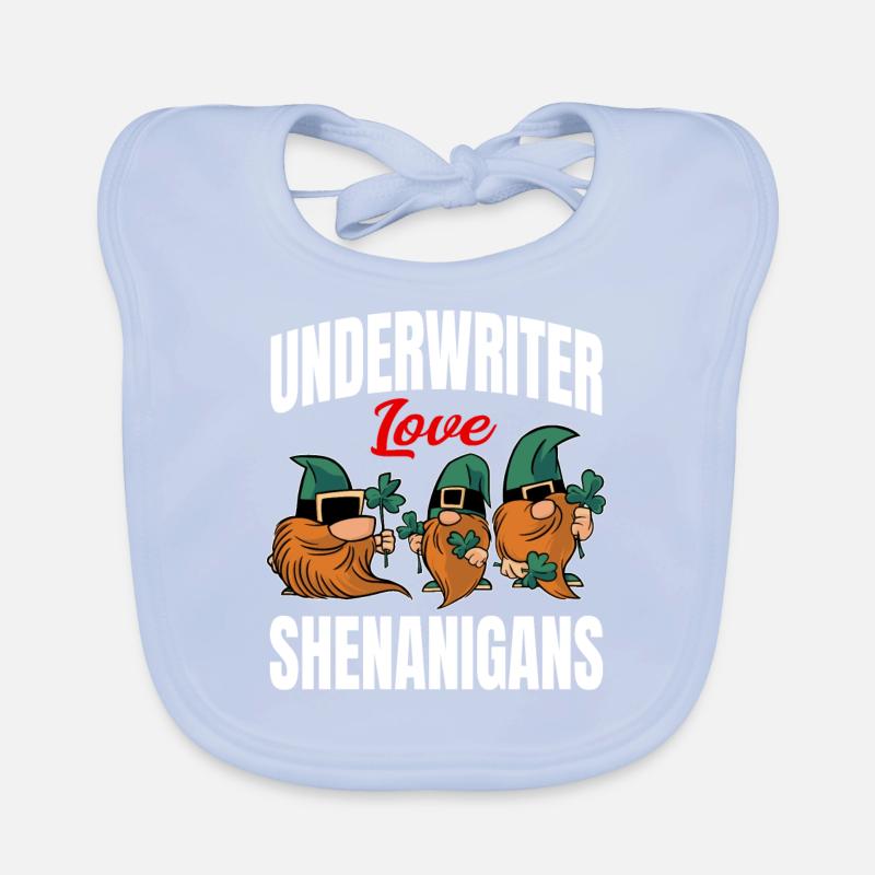 Lustiger Underwriter St. Patricks Day Shenanigans Baby Bio-Lätzchen
