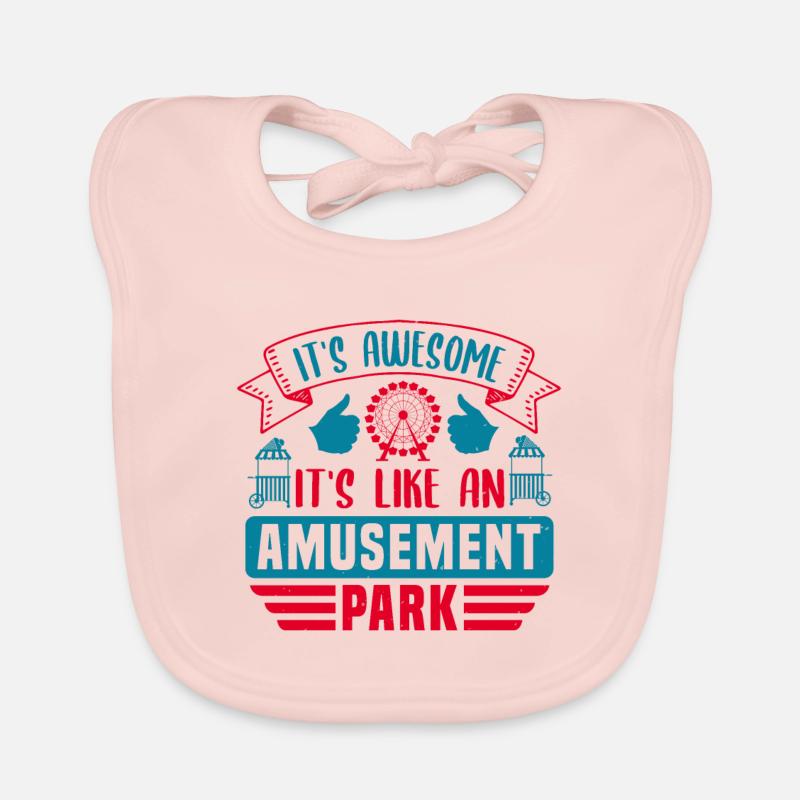 C’EST GÉNIAL C’EST COMME UN PARC D’ATTRACTIONS Bavoir bio Bébé