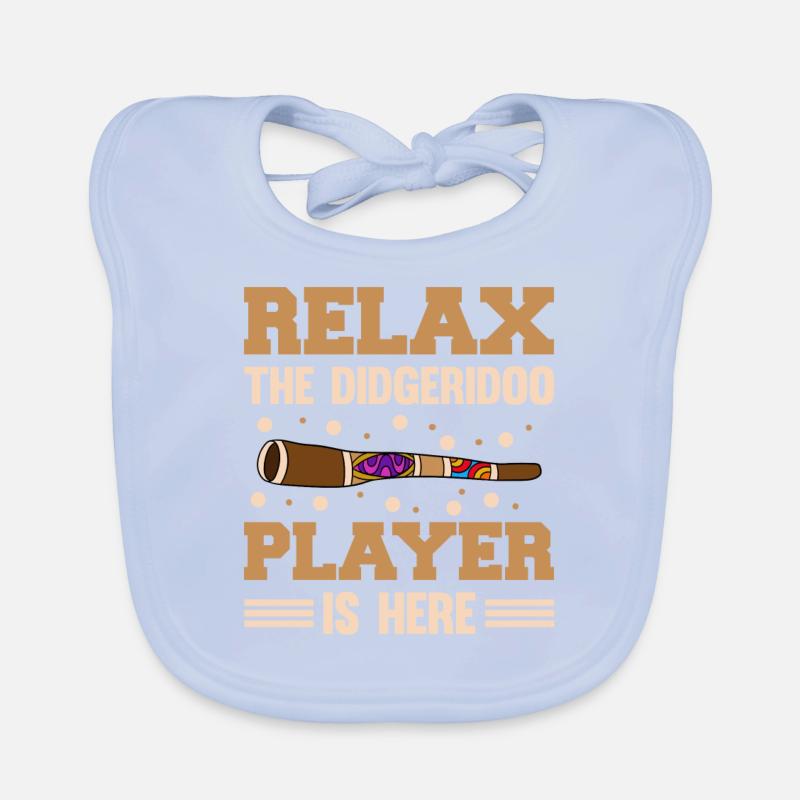 Relax The Didgeridoo Player Is Here Baby Bio-Lätzchen
