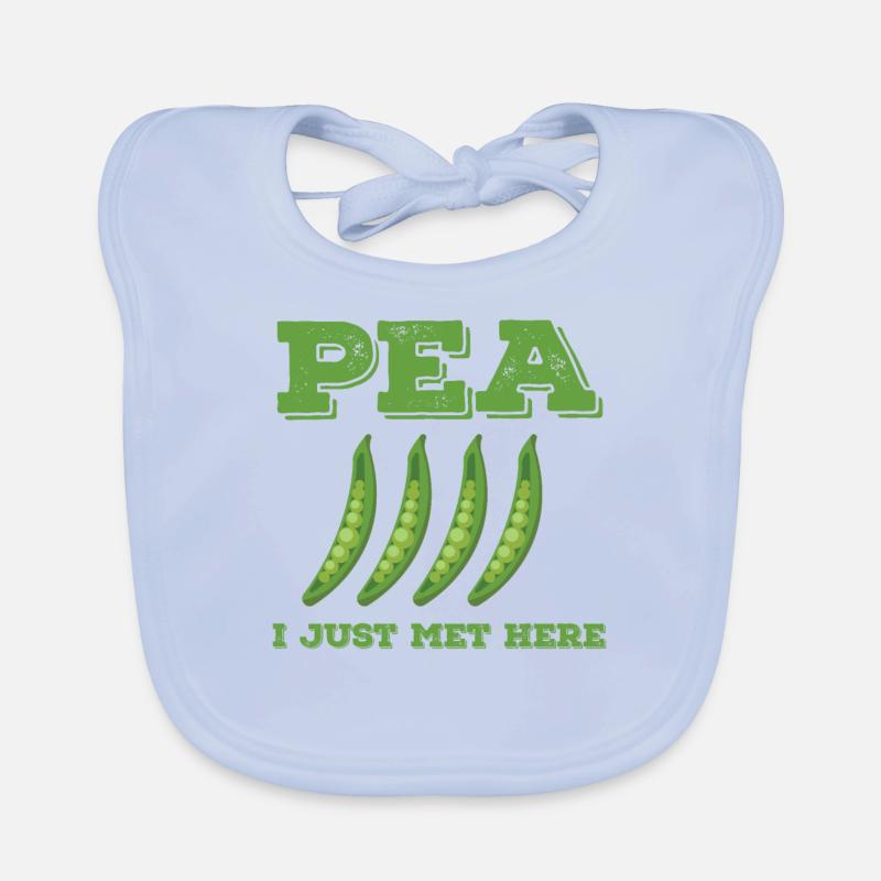 Funny Pea Lovers Gift Organic Baby Bibs
