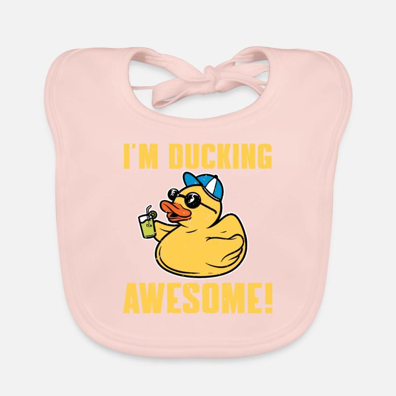 Funny squeaky duck Organic Baby Bibs