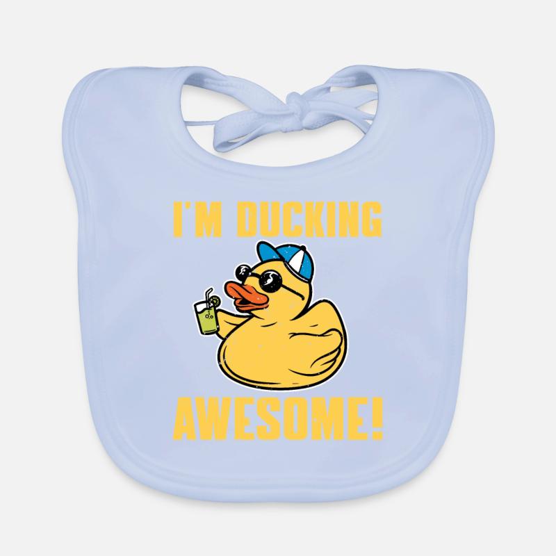 Funny squeaky duck Organic Baby Bibs
