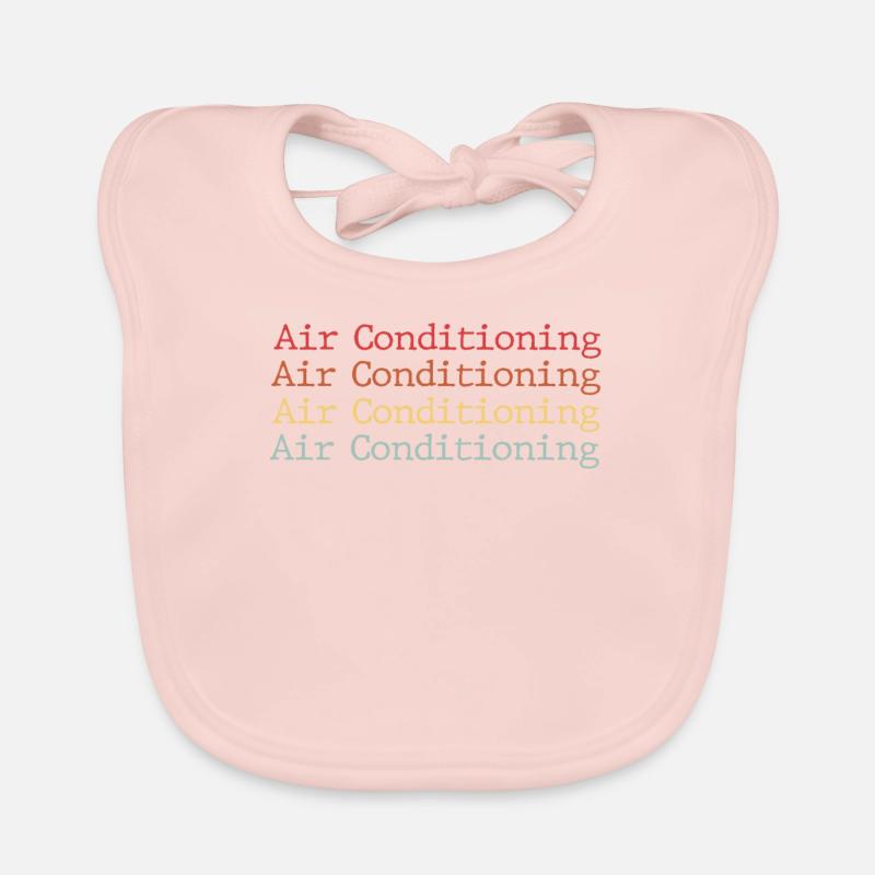 Air conditioning lettering Organic Baby Bibs