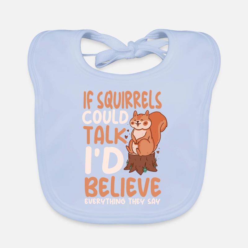 Lustiger Eichhörnchen Spruch Baby Bio-Lätzchen