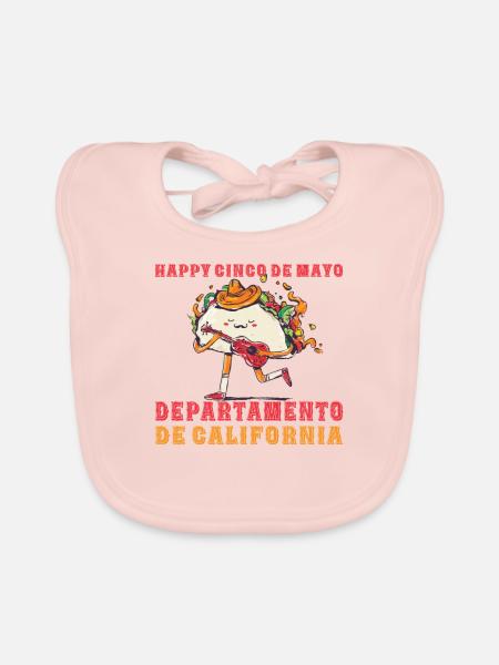 Joyeux Cinco de Mayo California - Bavoir bio Bébé - rose - Devant