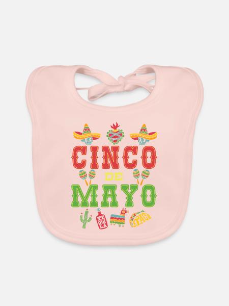 Cinco De Mayo - Bavoir bio Bébé - rose - Devant