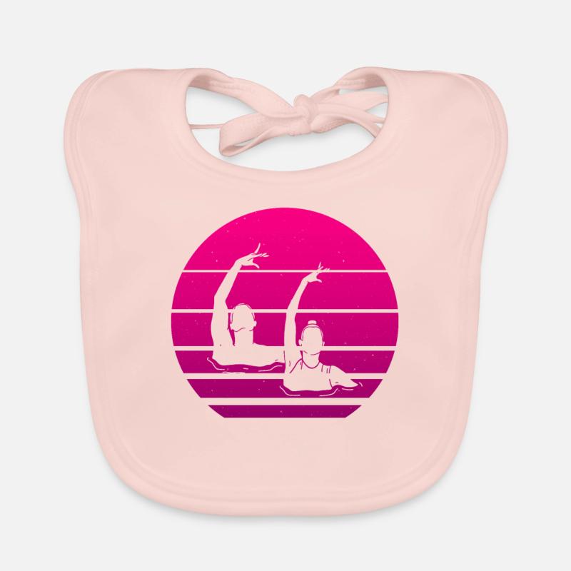 Synchronized swimming design for synchronized swimmer Organic Baby Bibs