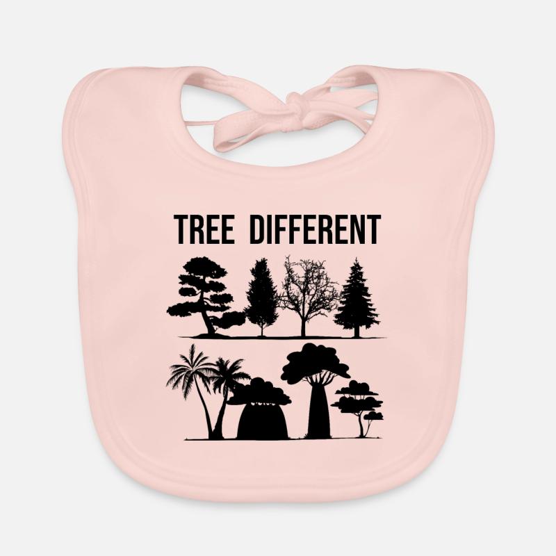 Tree Different - sei anders - sei du selbst - Baby Bio-Lätzchen - Rose