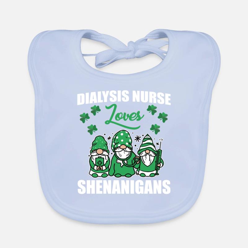 Lustige Dialyseschwester St. Patricks Day Baby Bio-Lätzchen