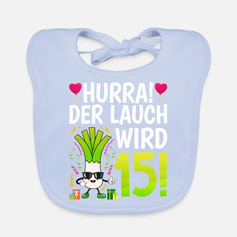 Hurra der Lauch wird 15 Baby Bio-Lätzchen