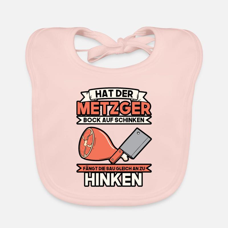 Hat der Metzger Bock auf Schinken Fleischer Baby Bio-Lätzchen