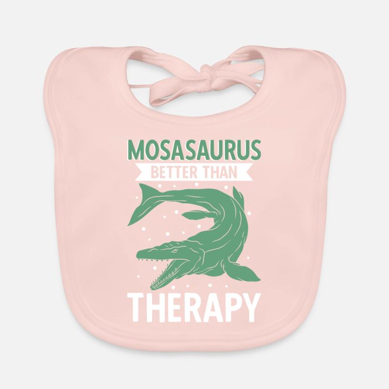 Mosasaurus Better Than Therapy Organic Baby Bibs