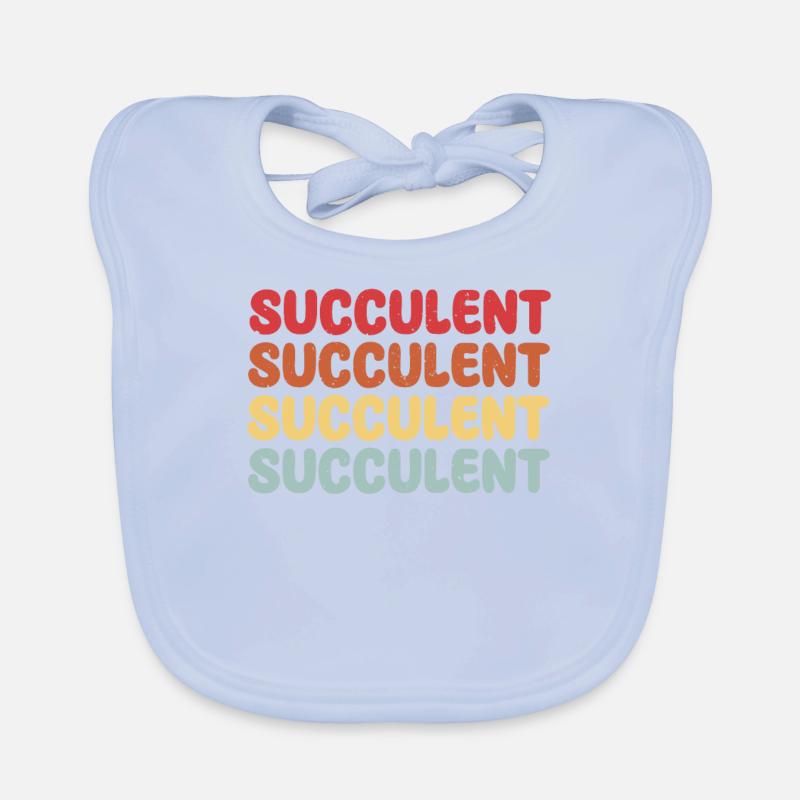 Lettrage succulent Bavoir bio Bébé