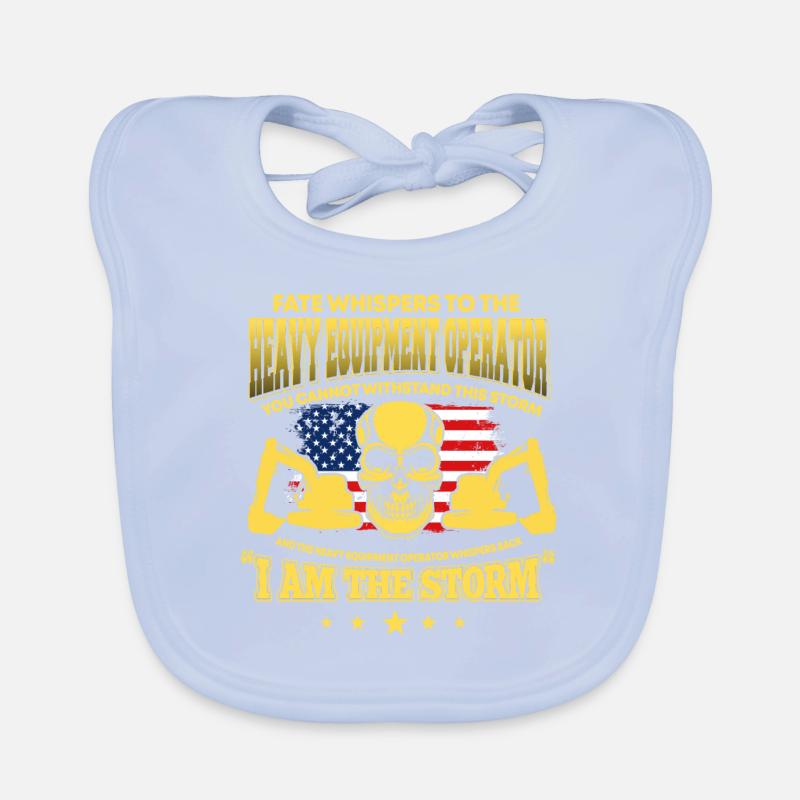 Great excavator driver saying Organic Baby Bibs