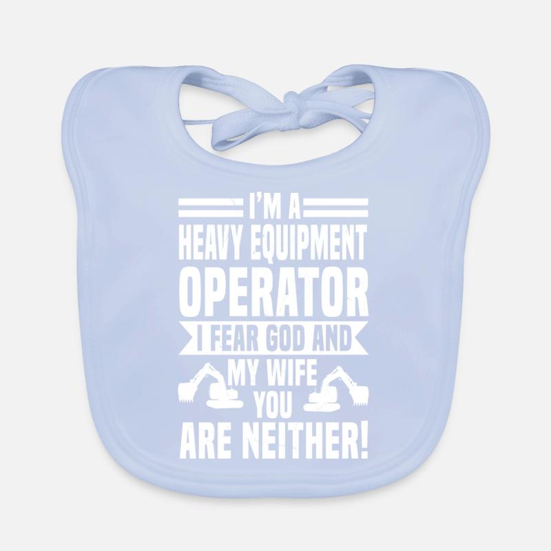 Heavy machine operators Organic Baby Bibs