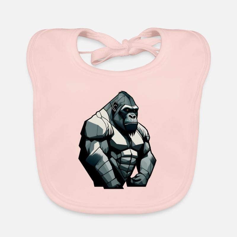 Gorille au design simple Bavoir bio Bébé