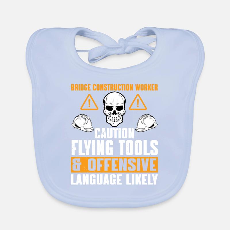Bridge construction workers Organic Baby Bibs