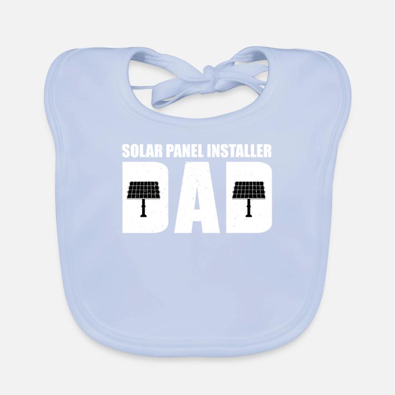 Solar Panel Installer Dad Organic Baby Bibs