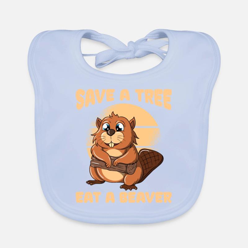 Save A Tree Eat A Beaver Baby Bio-Lätzchen