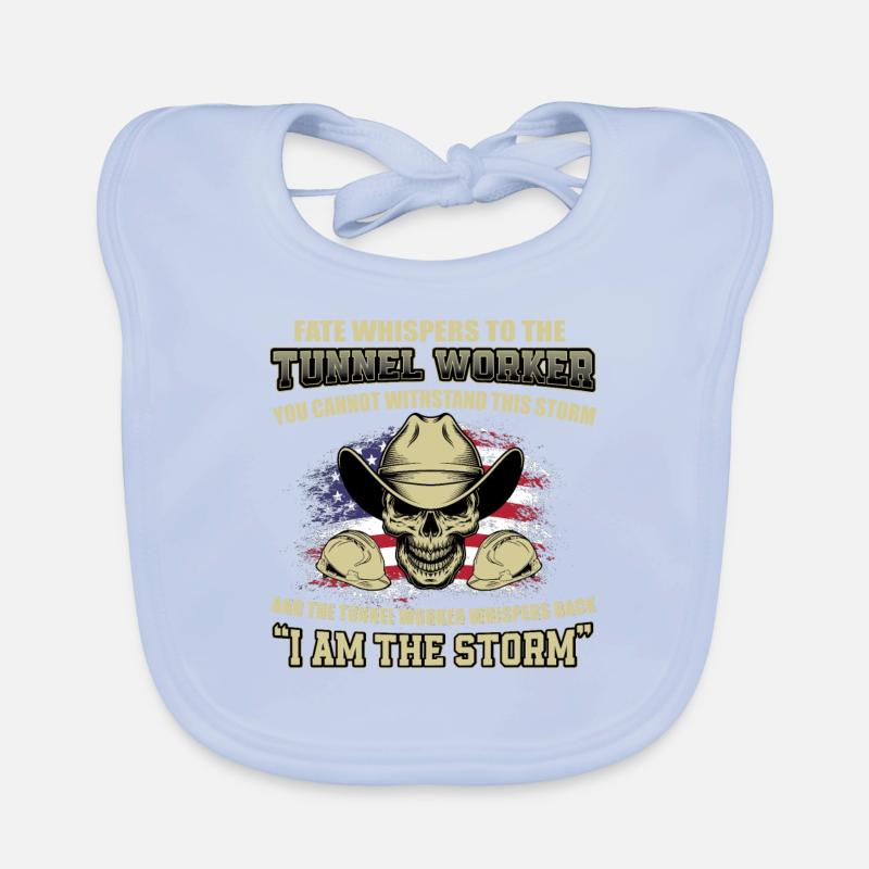 Great tunnel worker design Organic Baby Bibs