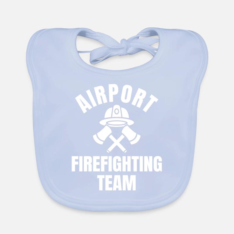 Flughafen Feuerbekämpfungs-Team Baby Bio-Lätzchen
