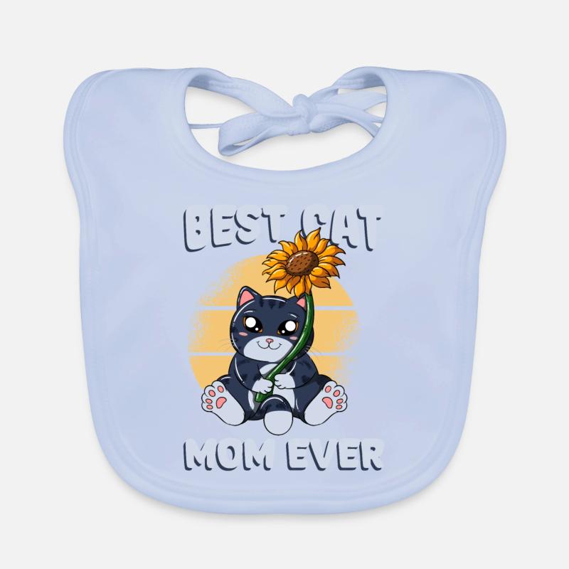 Meilleure maman chat de tous les temps Bavoir bio Bébé