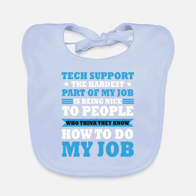 Lustiger Technischer Support Witz Kostüm Baby Bio-Lätzchen