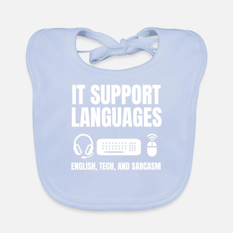 Sarkastisches IT Support Outfit Baby Bio-Lätzchen
