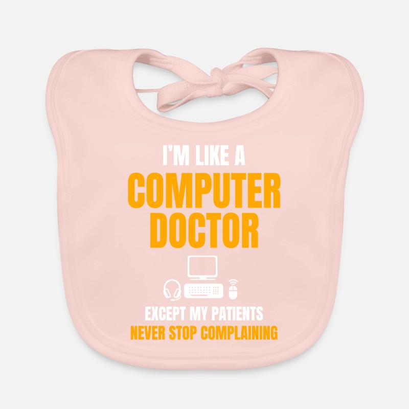 Drôle de support informatique Conception Docteur en informatique Bavoir bio Bébé