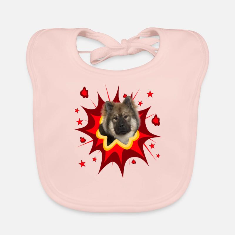 Conception de chien BD - Pow - Eurasier Bavoir bio Bébé