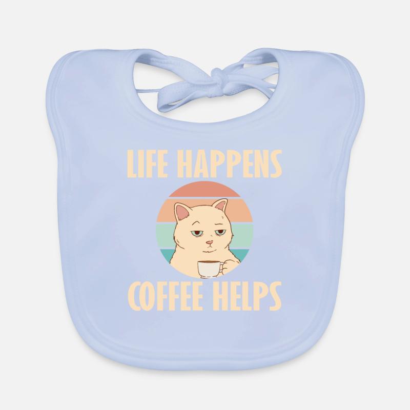 Das Leben Passiert, Kaffee Hilft Der Baby Bio-Lätzchen