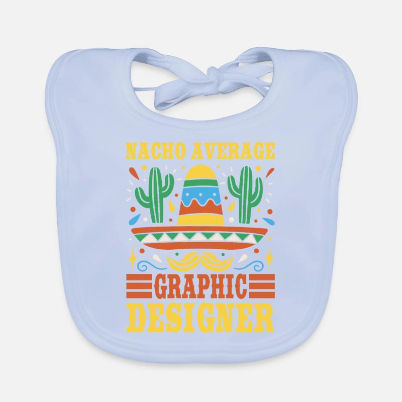 Nacho Durchschnittlicher Grafikdesigner Baby Bio-Lätzchen