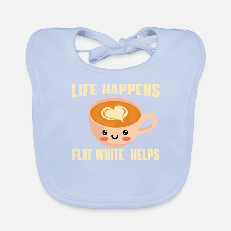 Flat White Baby Bio-Lätzchen