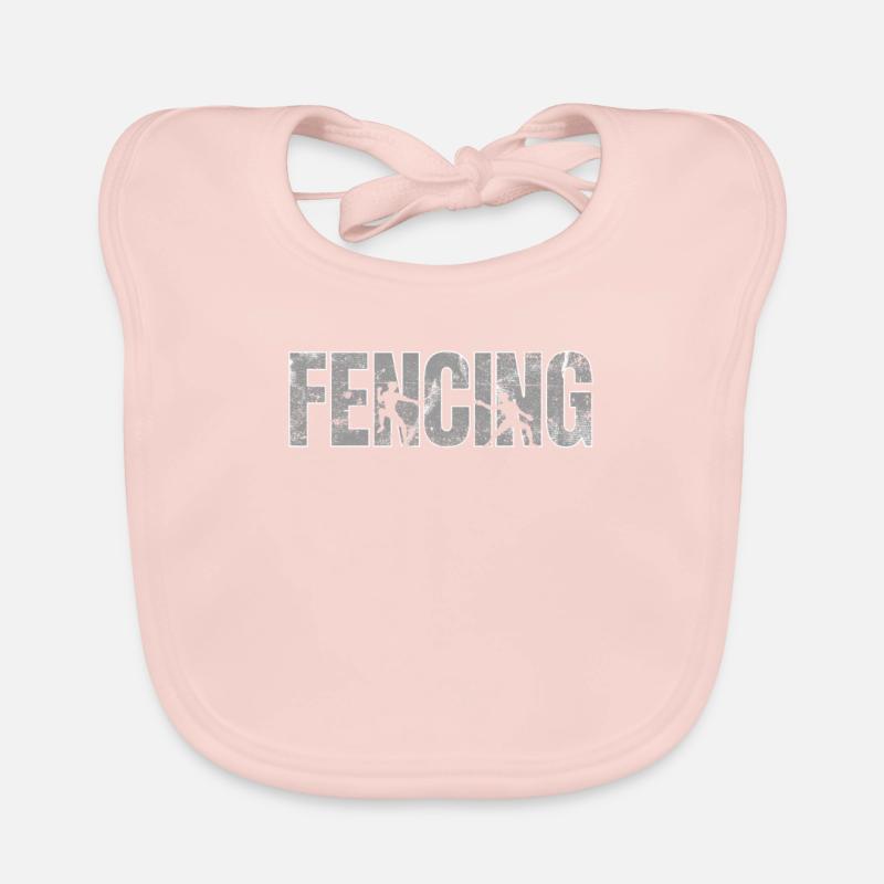 Escrime - Bavoir bio Bébé - rose