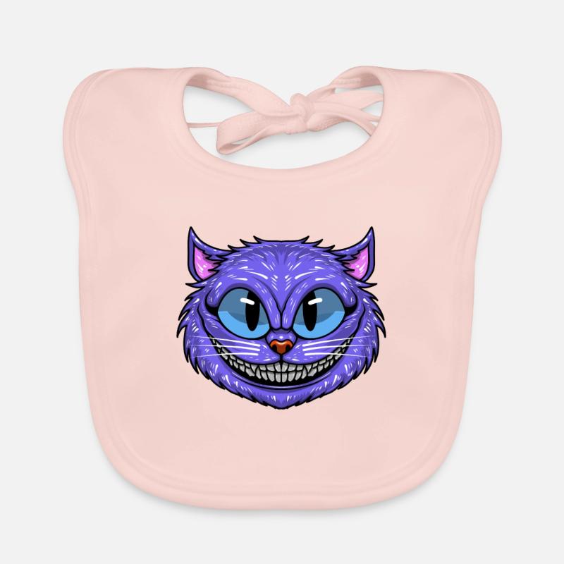 Funny Cheshire Cat Organic Baby Bibs
