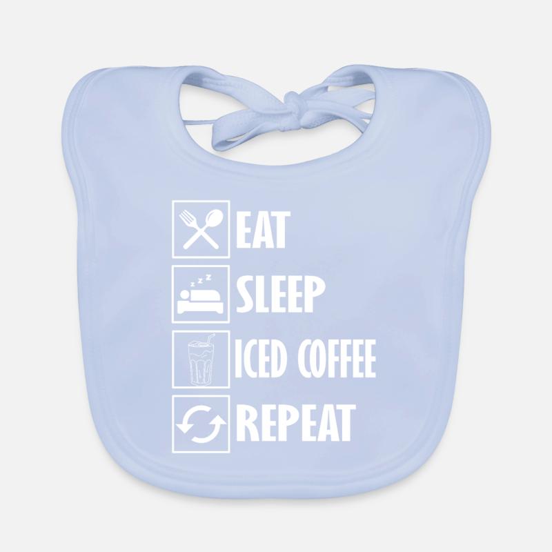 Design amusant pour la conception de café glacé Bavoir bio Bébé