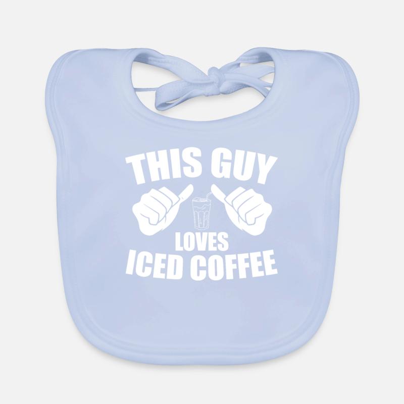 Ce gars adore le café glacé Bavoir bio Bébé