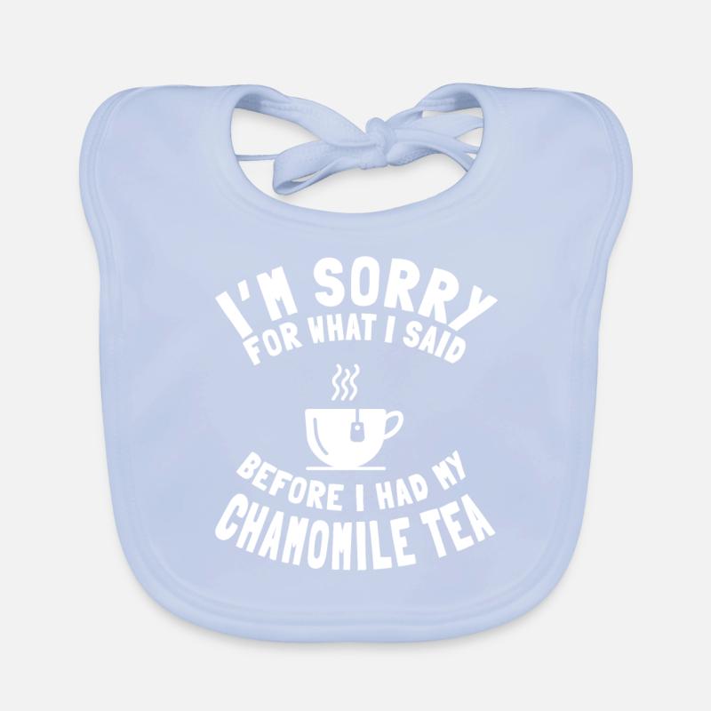 Funny Chamomile Tea Gift Organic Baby Bibs