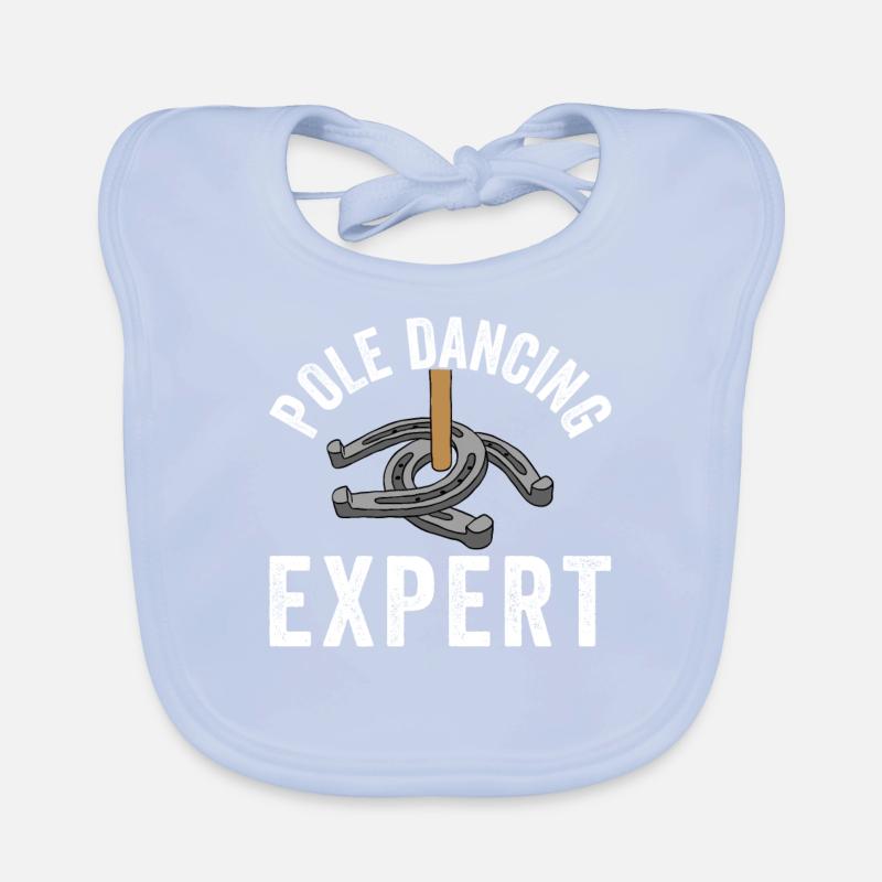 Pole Dancing Expert Horseshoe Pitching Bavoir bio Bébé