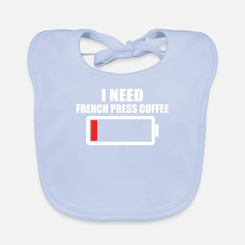 Funny French Coffee Press Gift Organic Baby Bibs