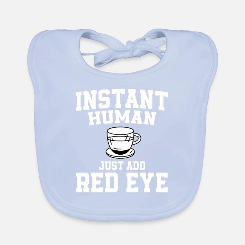 Instant Human Just add red eyes Organic Baby Bibs