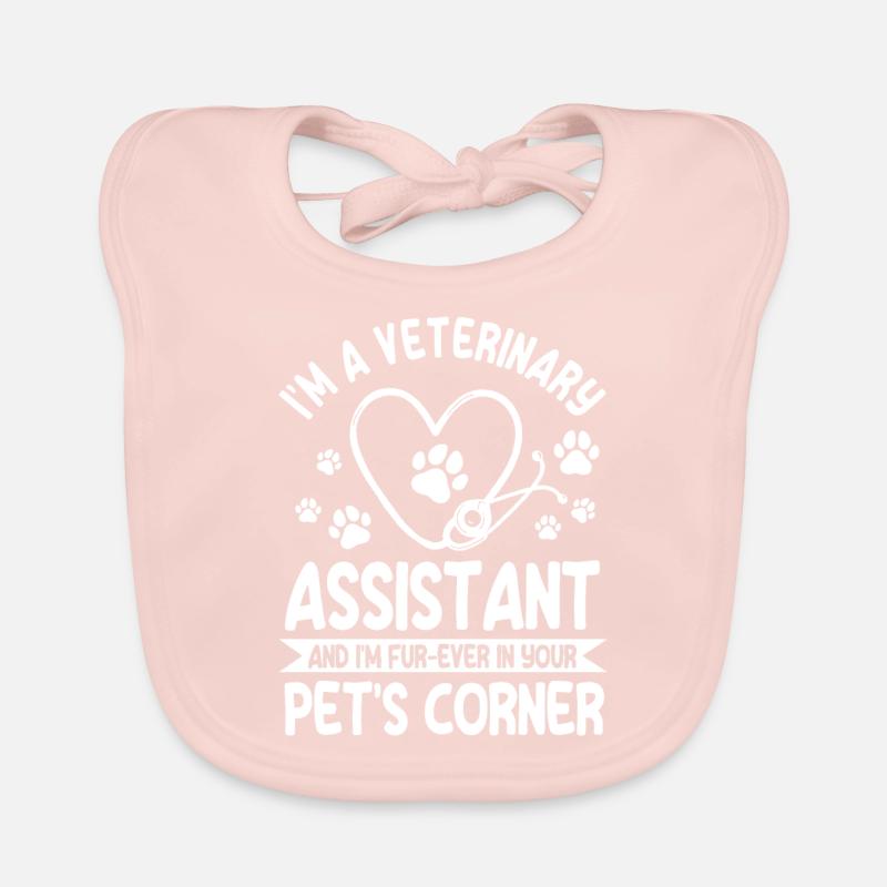 Assistant vétérinaire - Bavoir bio Bébé - rose