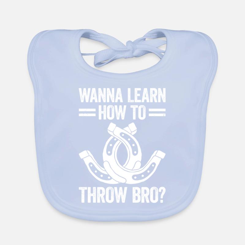 Vous voulez apprendre à lancer Bro Horseshoe Pitching Bavoir bio Bébé
