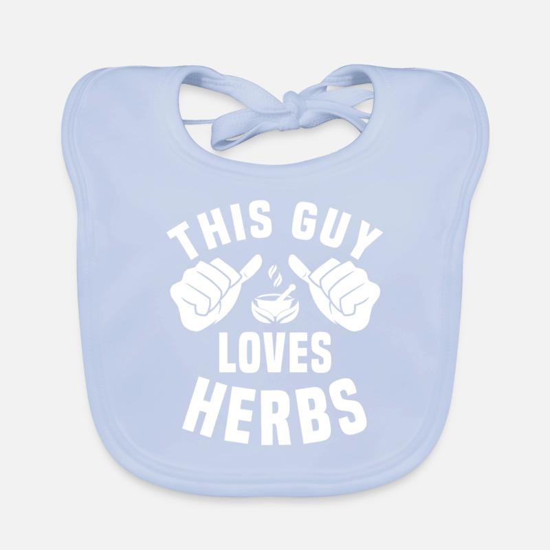 Ce gars aime les herbes Bavoir bio Bébé