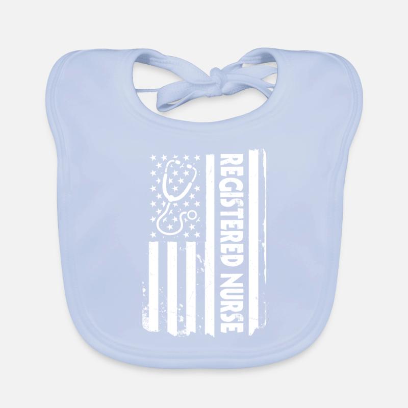 Infirmière autorisée du drapeau des États-Unis Bavoir bio Bébé